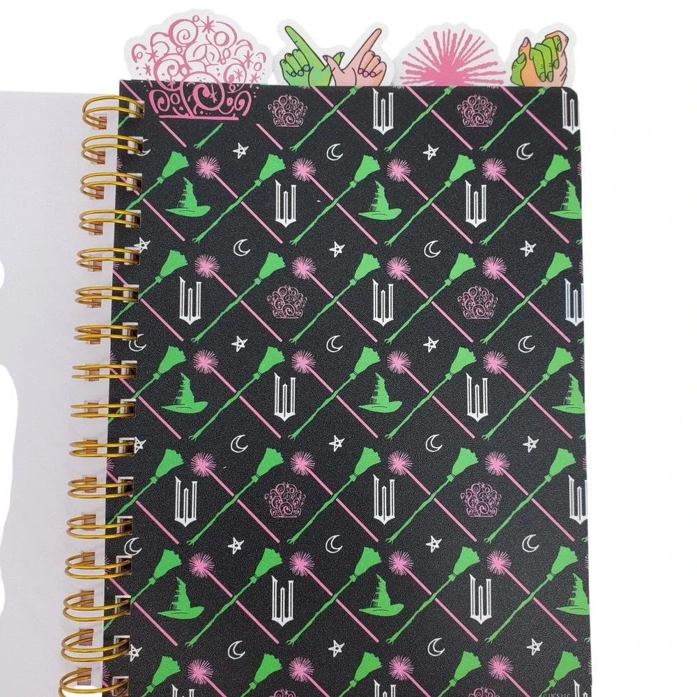 Wicked‎ Journal Spiral Bound Pink Glinda Bookmarks Sections 96 Pages 8